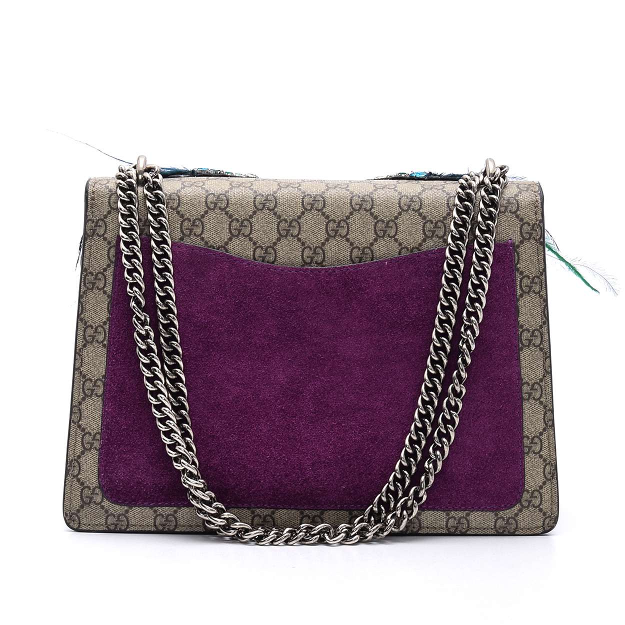 Gucci - Dionysus  Gg Supreme  Parrot Embroidered  Chain Limited Shoulder Bag